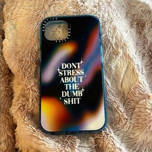 iPhone 13: Casetify Black and Blue iPhone Case with Protective Bumper